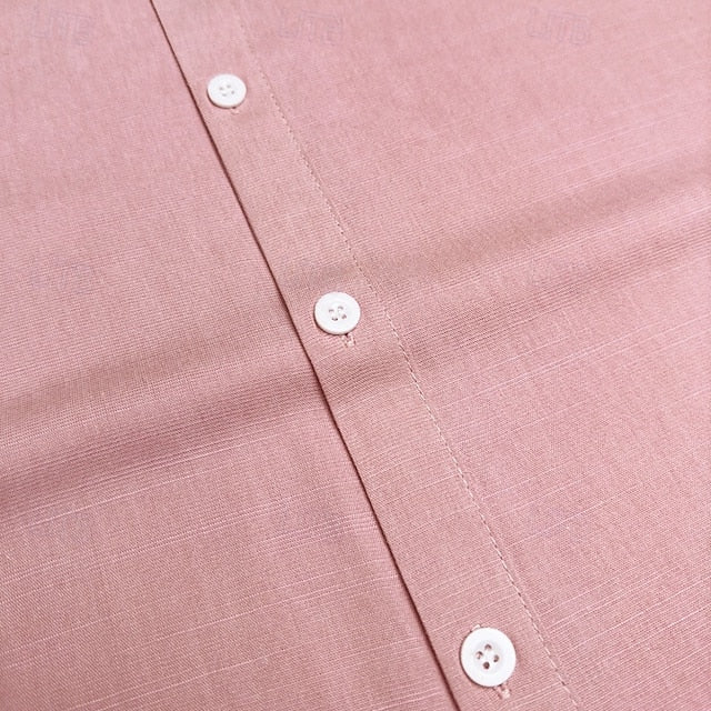 Up Short Shirt Men's Button Tree Coconut Linen