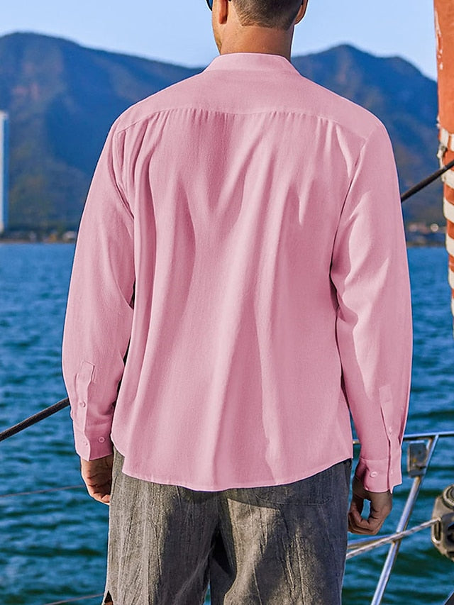 Band Shirt Wear Collar Summer Men's Beach