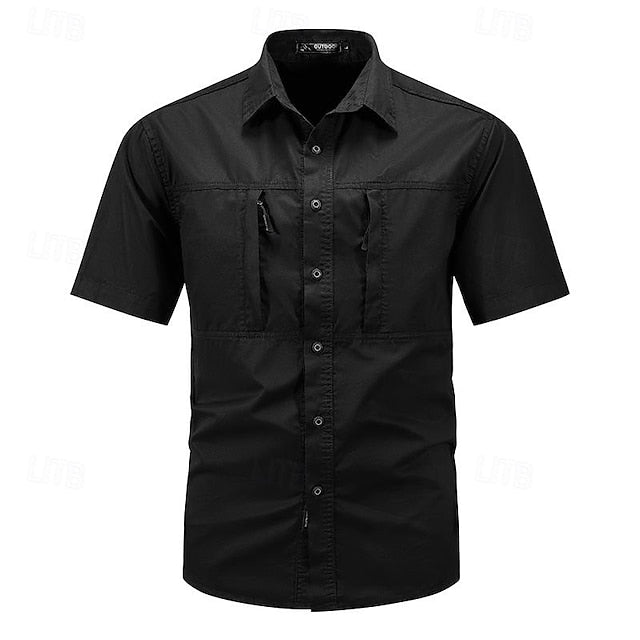 Men's Casual Up Button Shirt Beach Summer