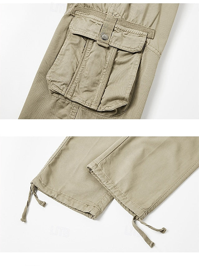 Pants Work Cargo Trousers Multi Pocket Men's