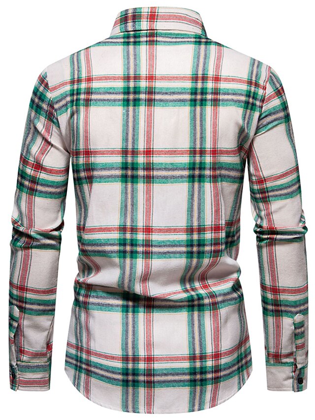 Black Casual Shirts Men's Shirt Red Blue Pink Checked