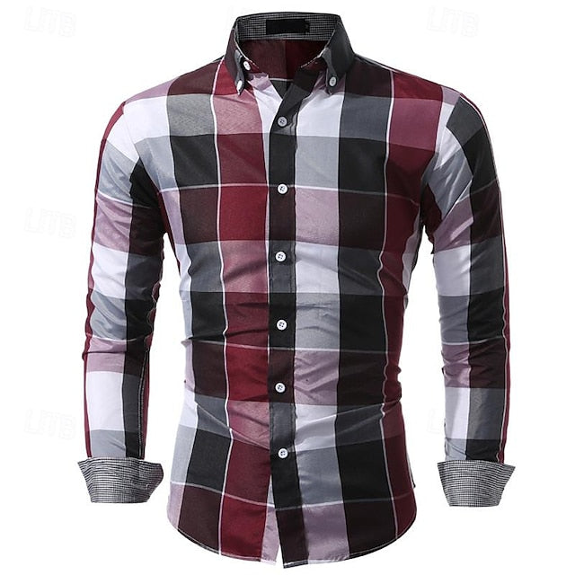 Corduroy Casual Men's Plain Up Shirt Button