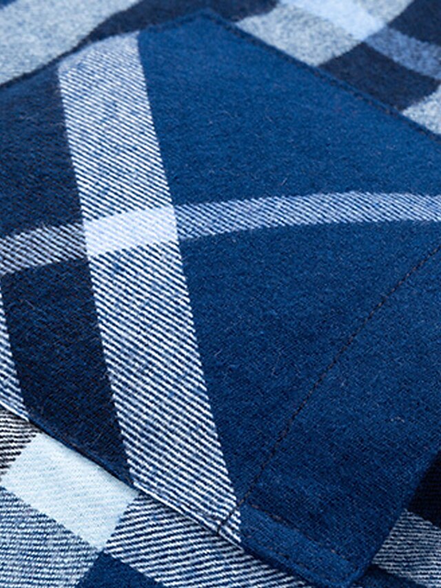 Shirt Up Plaid Button Casual Men's