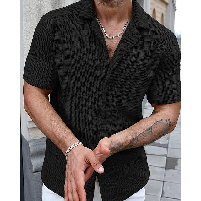 Shirt Summer Beach Blue Green Wear Casual Men's