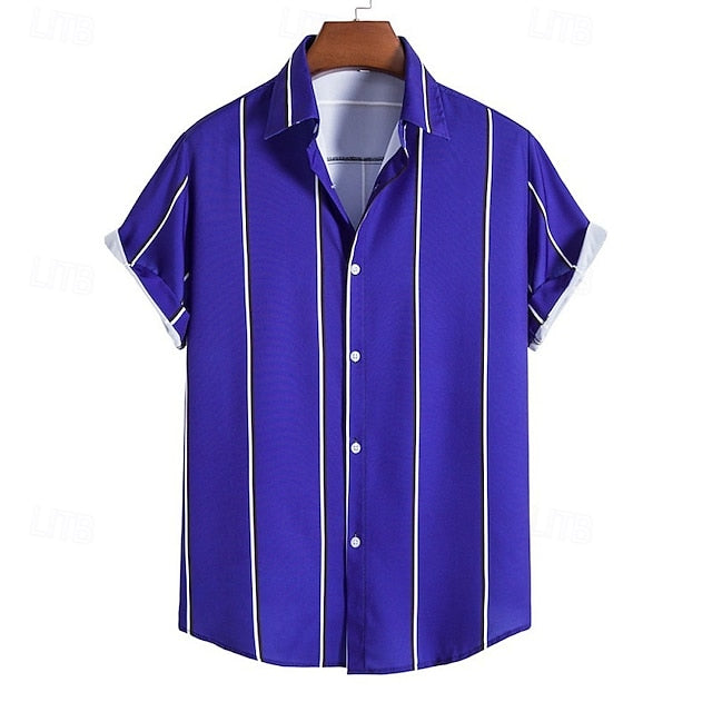 Beach Button Casual Summer Up Men's Shirt