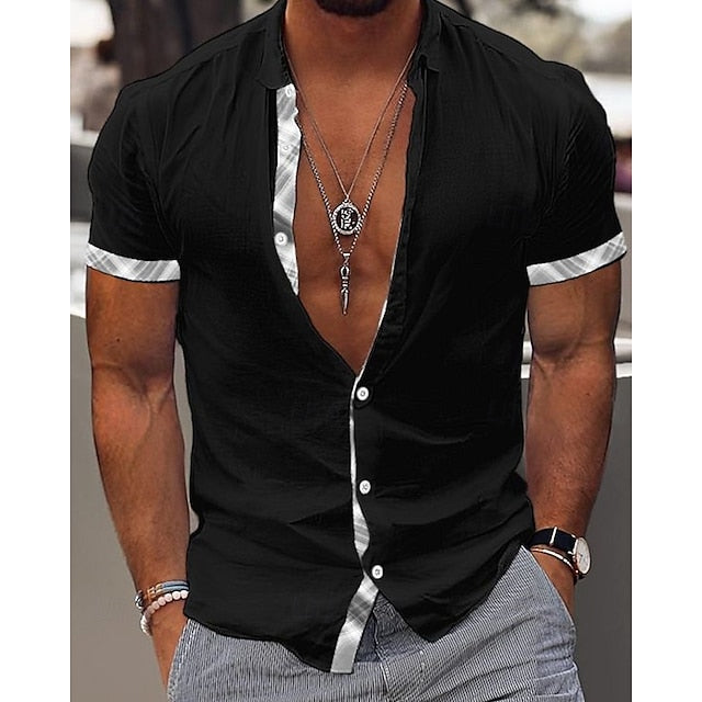 Beach Black Summer Shirt Men's / Casual