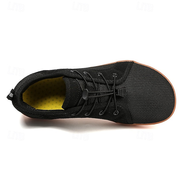 Sole with Gray Sneakers – Knit Breathable Orange Men's
