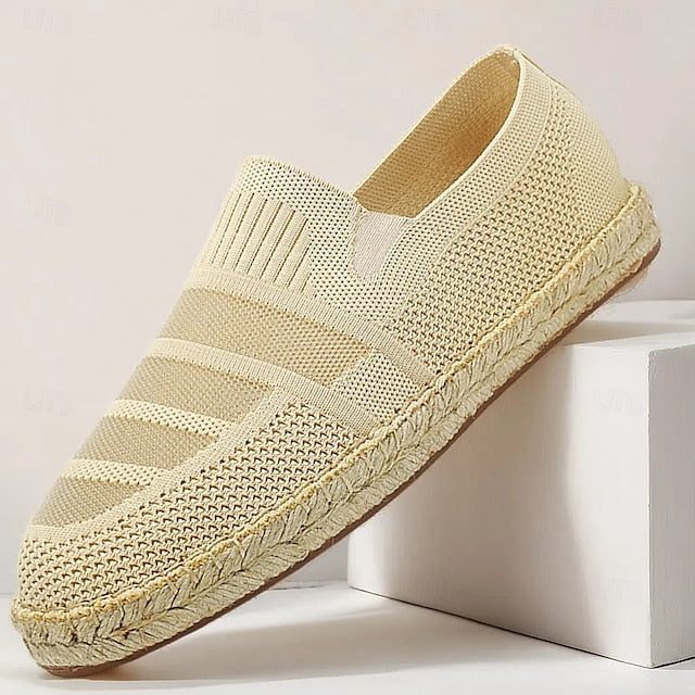 Men's with – Design Vacation Woven Espadrilles Beige