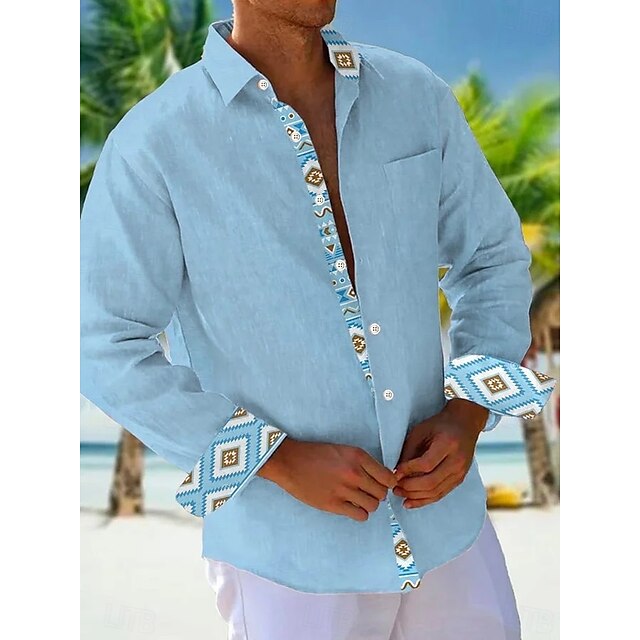 Casual Button Summer Beach Up Men's Shirt