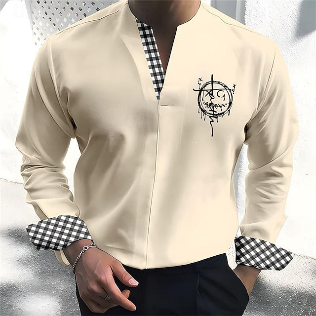 Shirt Beach Casual Men's Button Summer Up