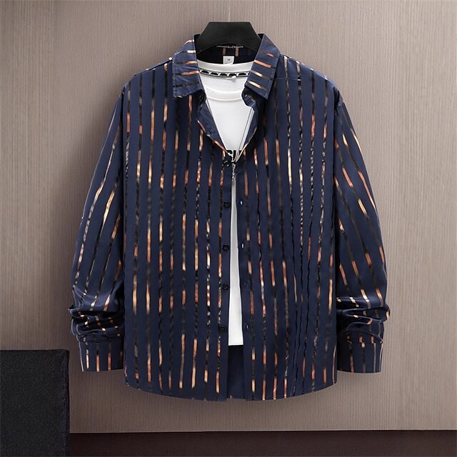 Casual Men's Shirt Summer Up Beach Button
