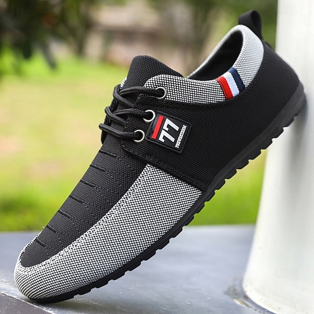 Sneakers – Two-Tone Men's Breathable Casual Knit Nylon