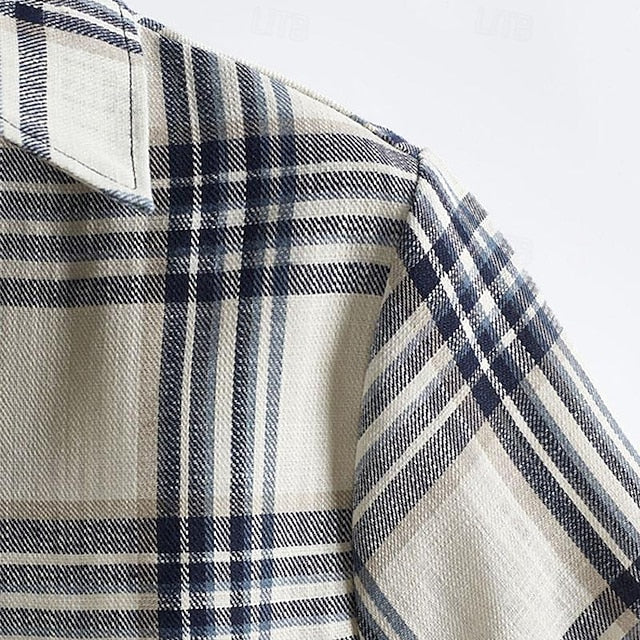 Shirt Summer Beach Casual Men's Up Button