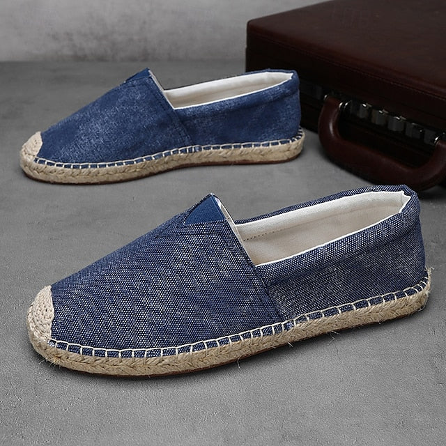 Shoes Slip-On Men's Rope with Canvas Red Espadrille Jute