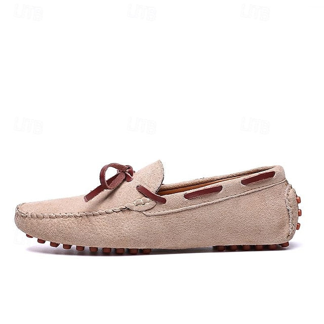 Men's Blue - Casual Driving Shoes Loafers Slip-On Suede