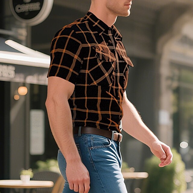 Men's Button Beach Up Summer Casual Shirt