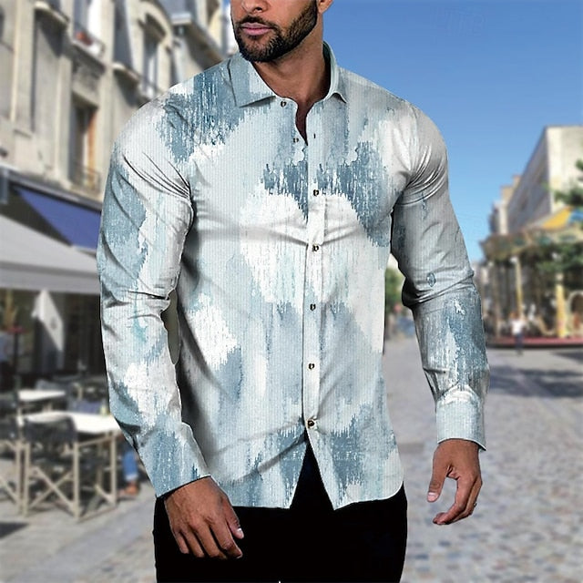 Men's Up Beach Shirt Summer Button Casual