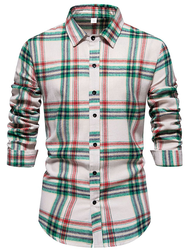 Black Casual Shirts Men's Shirt Red Blue Pink Checked
