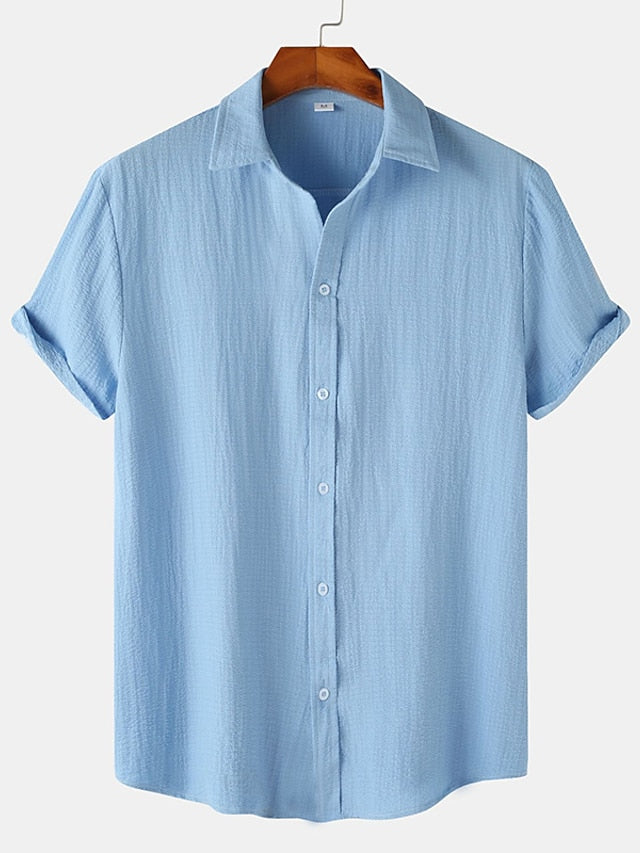 Black Wine Short Blue Casual Men's Sleeve Pink Shirt Yellow