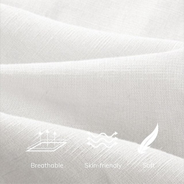 Linen Summer Solid Beach Men's Shirt