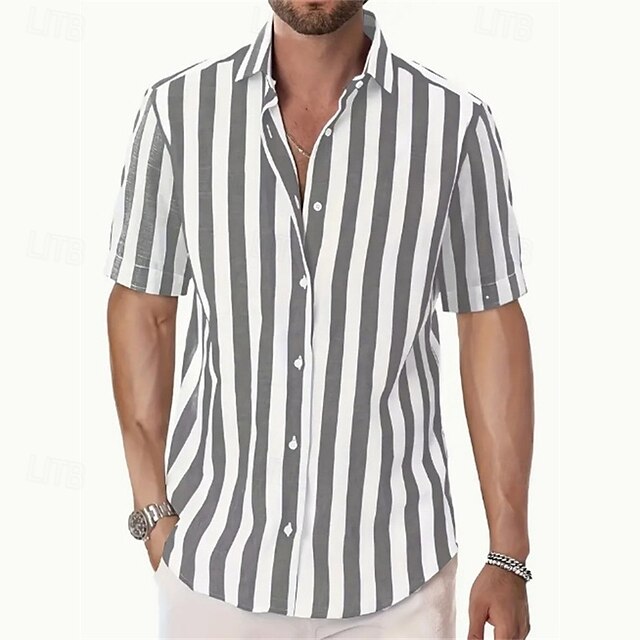 Beach Up Men's Casual Shirt Summer Button