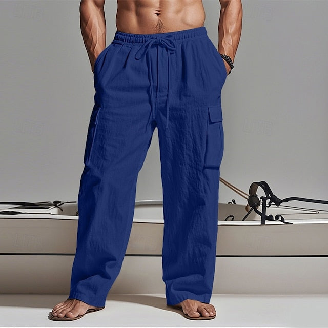 Pants Cargo Trousers Pants Summer Gauze Men's Beach Pants