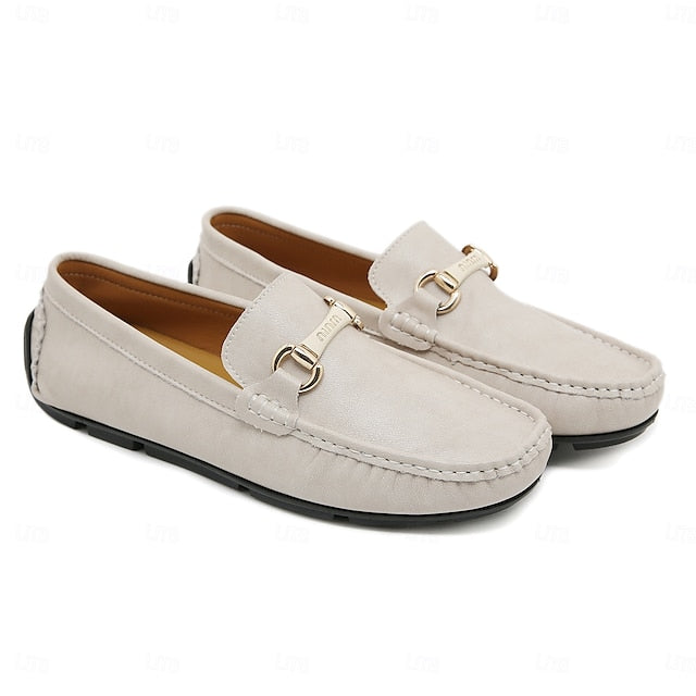 with Moccasins Men's Yellow Buckle Metal