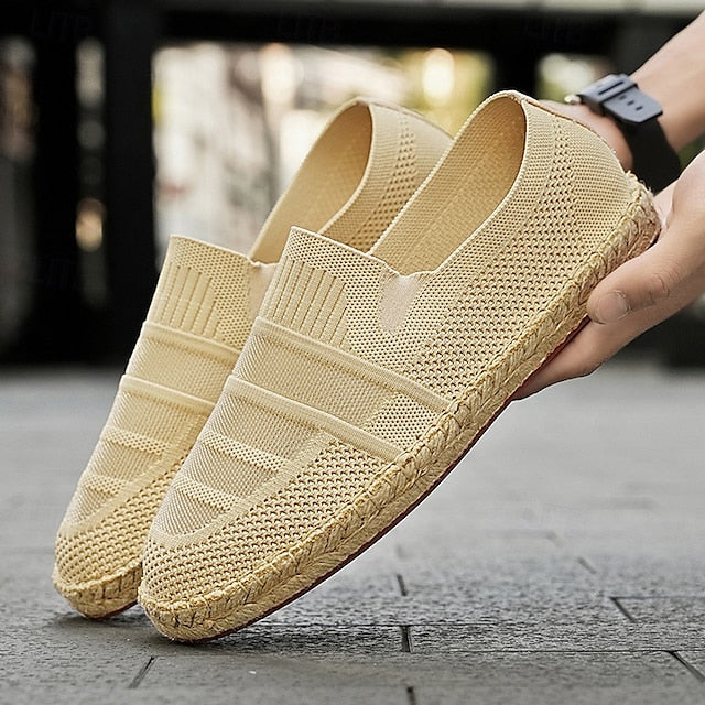 Men's with – Design Vacation Woven Espadrilles Beige