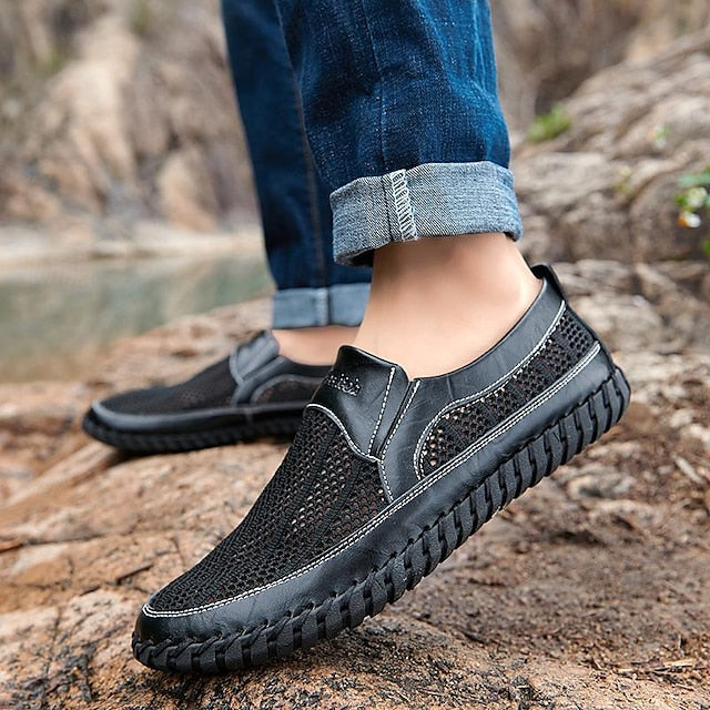 Pattern Leather Faux - Purple Crocodile Men's Loafers