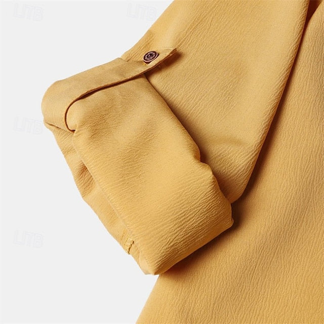 Shirt Linen Casual Cotton Men's