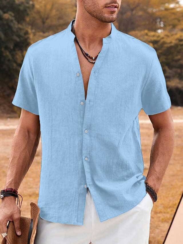 Men's Collar Chinese Shirt Mandarin