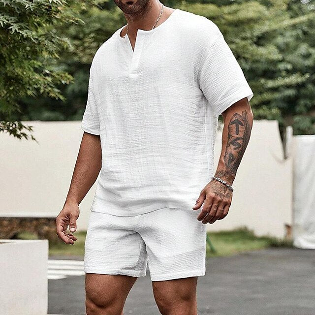 Shirt Piece Matching Casual Sets 2 Men's Summer Set