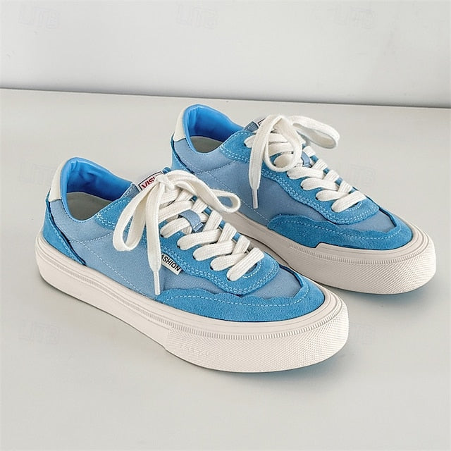 Comfortable Canvas Sneakers Slip Walking Casual Men's Suede