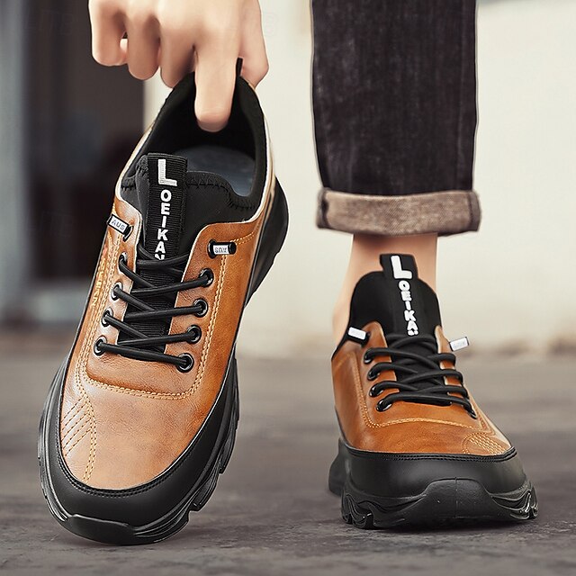 Shoes Men's in Outdoor Black Tan Rugged