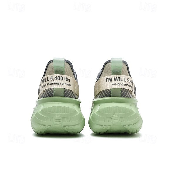 Beige Green and with Light Sneakers Running Men's