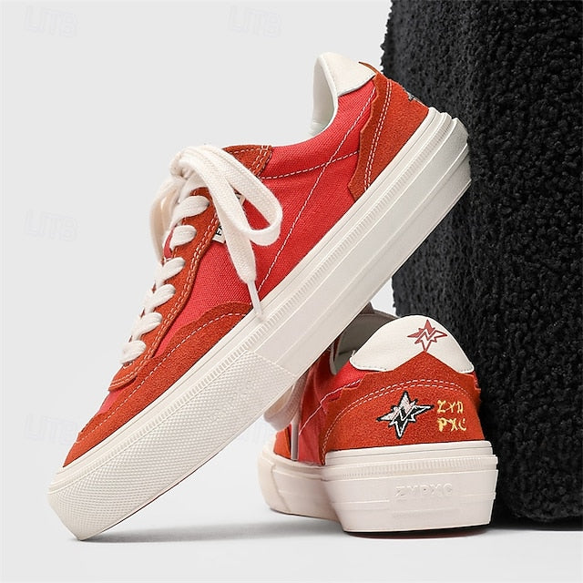 Comfortable Canvas Sneakers Slip Walking Casual Men's Suede