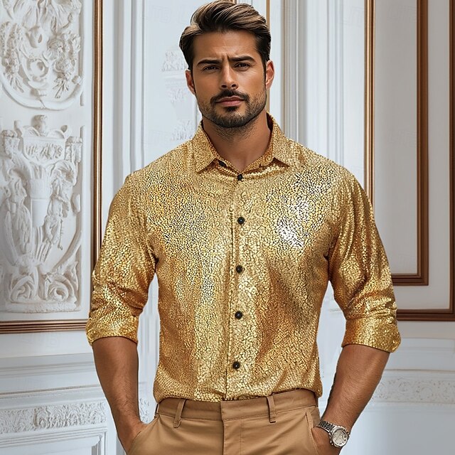 Shirt Summer Wear Casual Satin Men's Beach