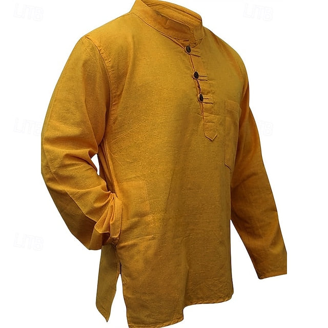 Beach Summer Casual Shirt Men's Up Button
