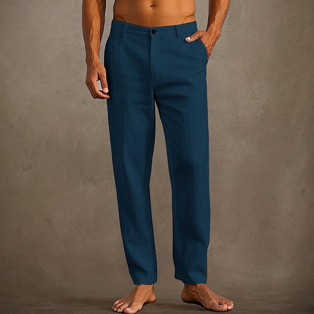 Trousers Pants Pants Pocket Linen Pants Summer Beach Men's