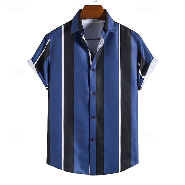 Shirt Men's Casual Beach Summer Up Button