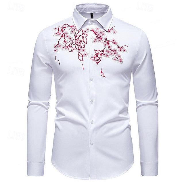 Beach Summer Shirt Men's Casual Up Button