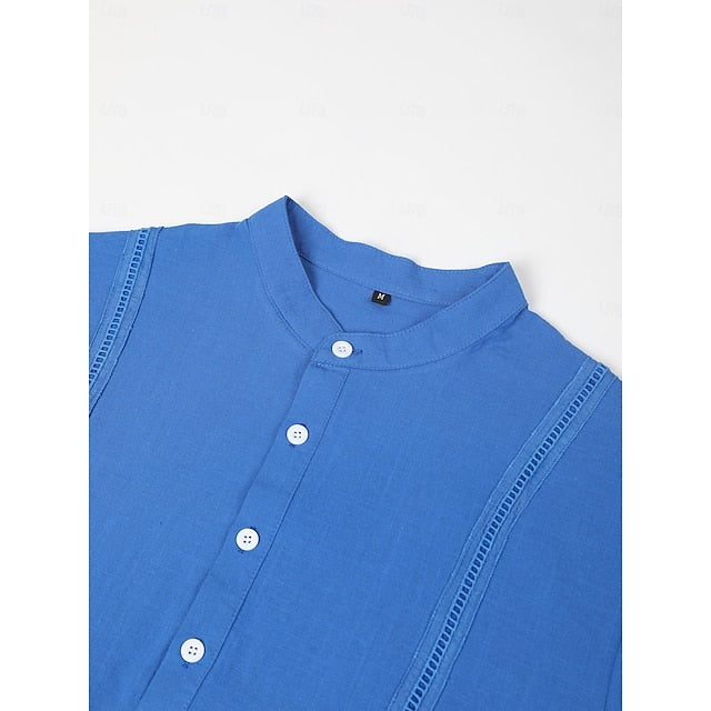 Linen Guayabera Men's Shirt Summer Beach