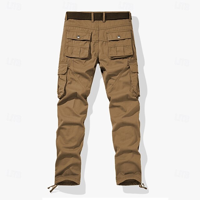Pocket Pants Chinos Joggers Elastic Trousers Casual Men's