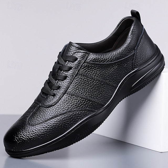Men’s Sports Lightweight Sneakers Comfortable Leather –