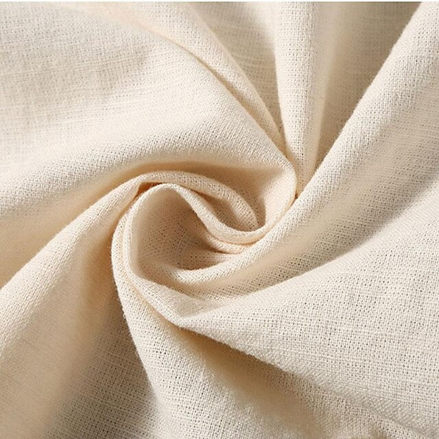 Chinese Linen Cotton Men's White Shirt