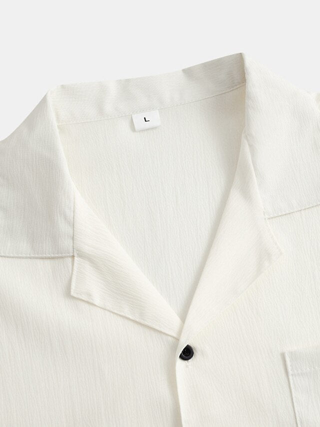 Casual Black Up Button Men's Summer Shirt