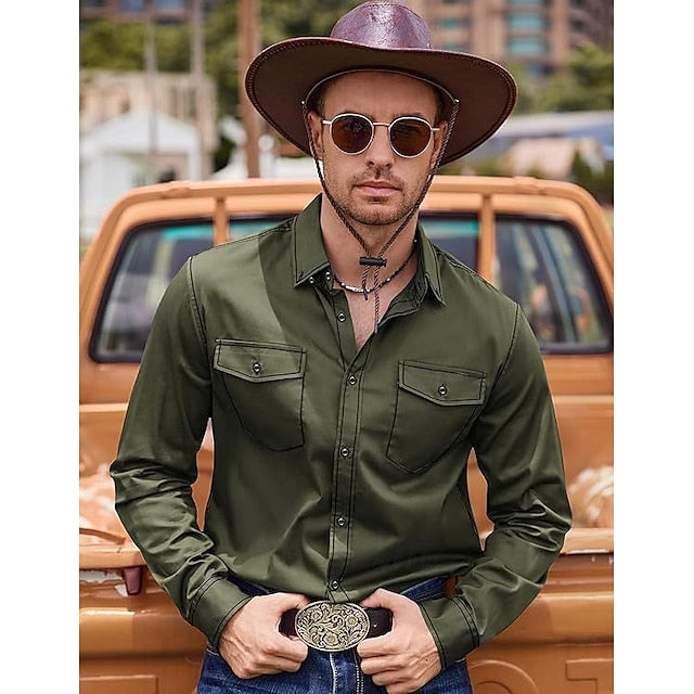 Up Summer Button Men's Shirt Beach Casual