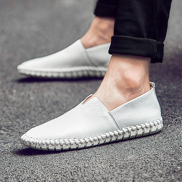 Leather Men's Loafers Slip-On