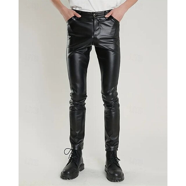 Comfort Pants Men's Trousers Casual Plain Lederhosen Pocket