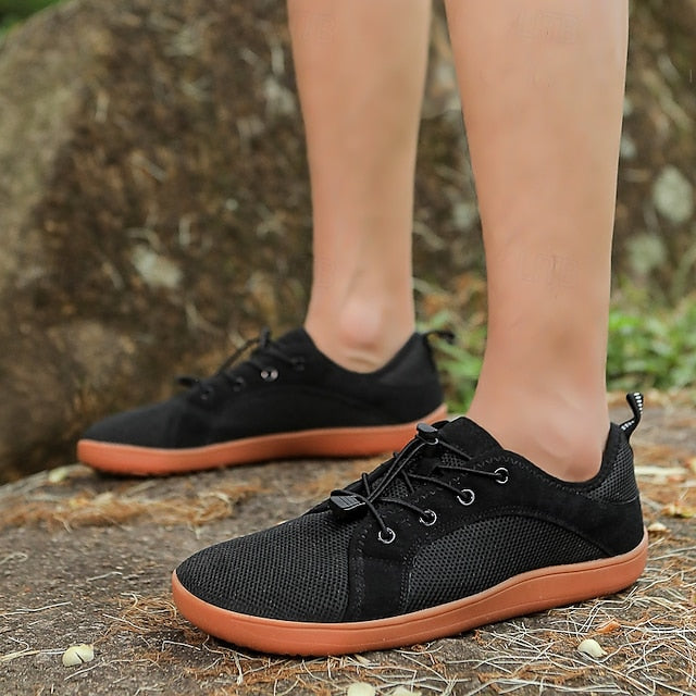 Sole with Gray Sneakers – Knit Breathable Orange Men's